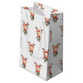 Schattigee Woodland Reindeer Christmas Elf Klein Cadeauzakje (Achterkant Gekanteld)