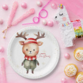 Schattigee Woodland Reindeer Christmas Elf Papieren Bordje (Feest)