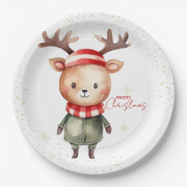 Schattigee Woodland Reindeer Christmas Elf Papieren Bordje