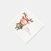 Schattigee Woodland Reindeer Christmas Elf Servet (Hoek)