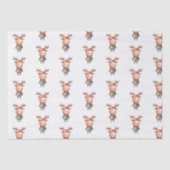 Schattigee Woodland Reindeer Christmas Elf Tissuepapier (Voorkant)