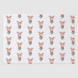 Schattigee Woodland Reindeer Christmas Elf Tissuepapier