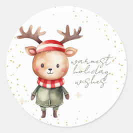 Schattigee Woodland Rendier Christmas Elf Sticker