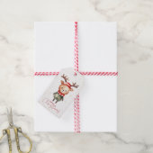 Schattigee Woodland Rendier Christmas Elf Sticker Cadeaulabel (Met Touw)