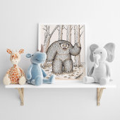 Schattigee Woodland Storybook Style Monster of Big Poster