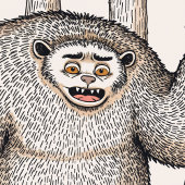 Schattigee Woodland Storybook Style Monster of Big Poster