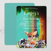 Schattigee Woodland vrienden vos stinkdier wasbeer (Voorkant / Achterkant)