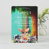 Schattigee Woodland vrienden vos stinkdier wasbeer (Staand voorkant)