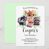 Schattigee Woodland vrienden vos stinkdier wasbeer (Voorkant / Achterkant)