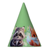 Schattigee Woodland vrienden vos stinkdier wasbeer Feesthoedjes (Rechts)