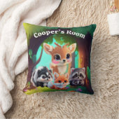 Schattigee Woodland vrienden vos stinkdier wasbeer Kussen (Deken)