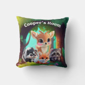 Schattigee Woodland vrienden vos stinkdier wasbeer Kussen (Voorkant)