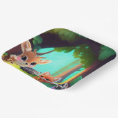 Schattigee Woodland vrienden vos stinkdier wasbeer Papieren Bordje (Gebogen)