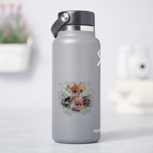 Schattigee Woodland vrienden vos stinkdier wasbeer Sticker