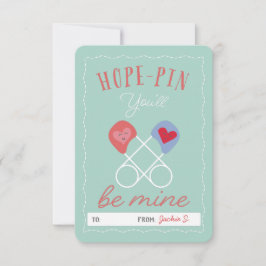 Schattigee woordspeling Veiligheidspin Be Mine Cla Kaart