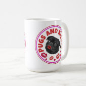 Schattigee woordspelpugs en kusjes koffiemok (Voorkant rechts)