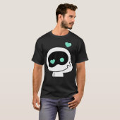 Schattigee Wootteo Astronaut Groene Hart T-shirt (Voorkant volledig)