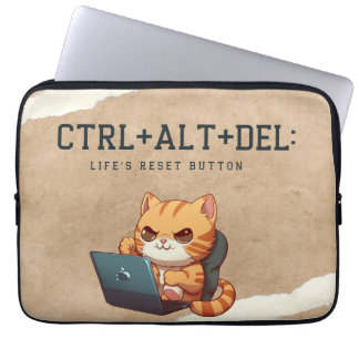 Schattigee Workaholic kat laptophoes Laptop Sleeve