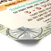 Schattigee World wereldbol thema flyer Poster (Hoek)