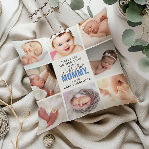 Schattigee 'Worlds Best Mommy' 1e Moederdag Keepsa Kussen