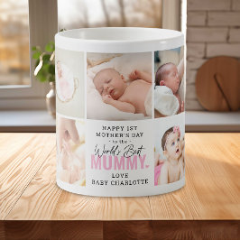 Schattigee 'Worlds Best Mummy' 1e Moederdag Roze Koffiemok