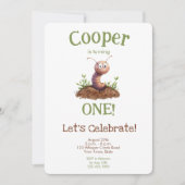 Schattigee Worm Natuur Insecten Bugs Elke Age Boy  Kaart (Voorkant)