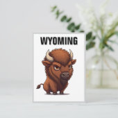 Schattigee Wyoming Bison Briefkaart (Staand voorkant)