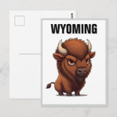 Schattigee Wyoming Bison Briefkaart (Voorkant / Achterkant)