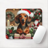 Schattigee Xmas Dachshund Muismat (Met muis)