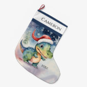 Schattigee Xmas-dinosaurus Grote Kerstsok (Voorkant (Hangend))