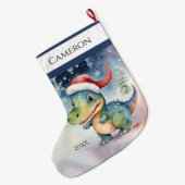 Schattigee Xmas-dinosaurus Grote Kerstsok (Achterkant (Hangend))