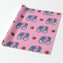 Schattigee Xmas Fietsen Vakantie Roze Blauw Cadeau