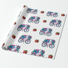 Schattigee Xmas Fietsen Vakantie Roze Blauw Cadeau