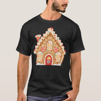 Schattigee Xmas Gingerbread House ingericht met pe T-shirt