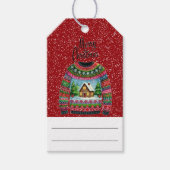 Schattigee Xmas Gingerbread House Ugly Christmas S Cadeaulabel (Voorkant)