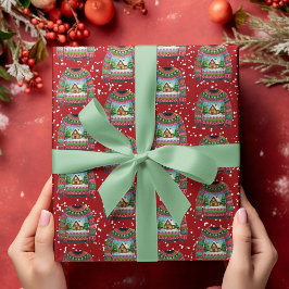 Schattigee Xmas Gingerbread House Ugly Christmas S Cadeaupapier