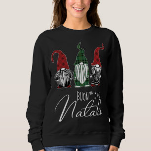 Schattigee Xmas Gnomen Buon Natale Italiaans Vroli Trui