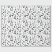 Schattigee Xmas Gnomen & Paddenstoelen originele i Cadeaupapier (Vlak)