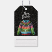Schattigee Xmas Holly Berries Ugly Christmas Sweat Cadeaulabel (Voorkant)