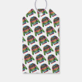 Schattigee Xmas Holly Berries Ugly Christmas Sweat Cadeaulabel (Achterkant)