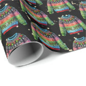 Schattigee Xmas Holly Berries Ugly Christmas Sweat Cadeaupapier (Rol Hoek)