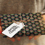 Schattigee Xmas Holly Berries Ugly Christmas Sweat Cadeaupapier<br><div class="desc">Schattigee Xmas Holly Berries op een lelijke kersttrui gemaakt in een patroon met gouddeeltjes op zwarte achtergrond.</div>