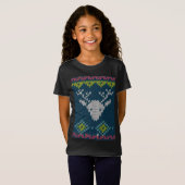 Schattigee Xmas oma Elk Vakantie Winter Rendier Le T-shirt (Voorkant volledig)