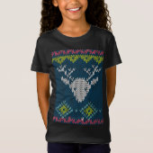 Schattigee Xmas oma Elk Vakantie Winter Rendier Le T-shirt (Voorkant)