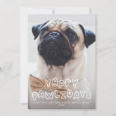 Schattigee Yappy Pawholidays Dog Pet Vakantie Foto Feestdagenkaart (Voorkant)