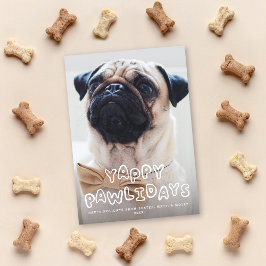 Schattigee Yappy Pawholidays Dog Pet Vakantie Foto Feestdagenkaart