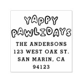 Schattigee Yappy Pawholidays Hondenvakantie Zelfinktende Stempel (Design)