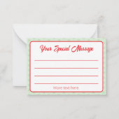 Schattigee Yay Yay zijn kerstkat Notitiekaartje (Achterkant)