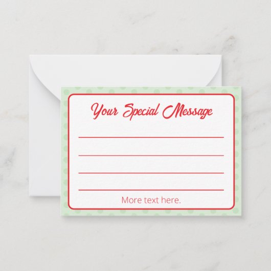 Schattigee Yay Yay zijn kerstkat Notitiekaartje (Achterkant)