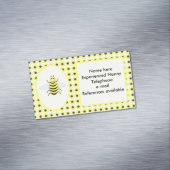 Schattigee Yellow Baby Bee Genderneutraal Custom N Magnetisch Visitekaartje (Voorbeeld)